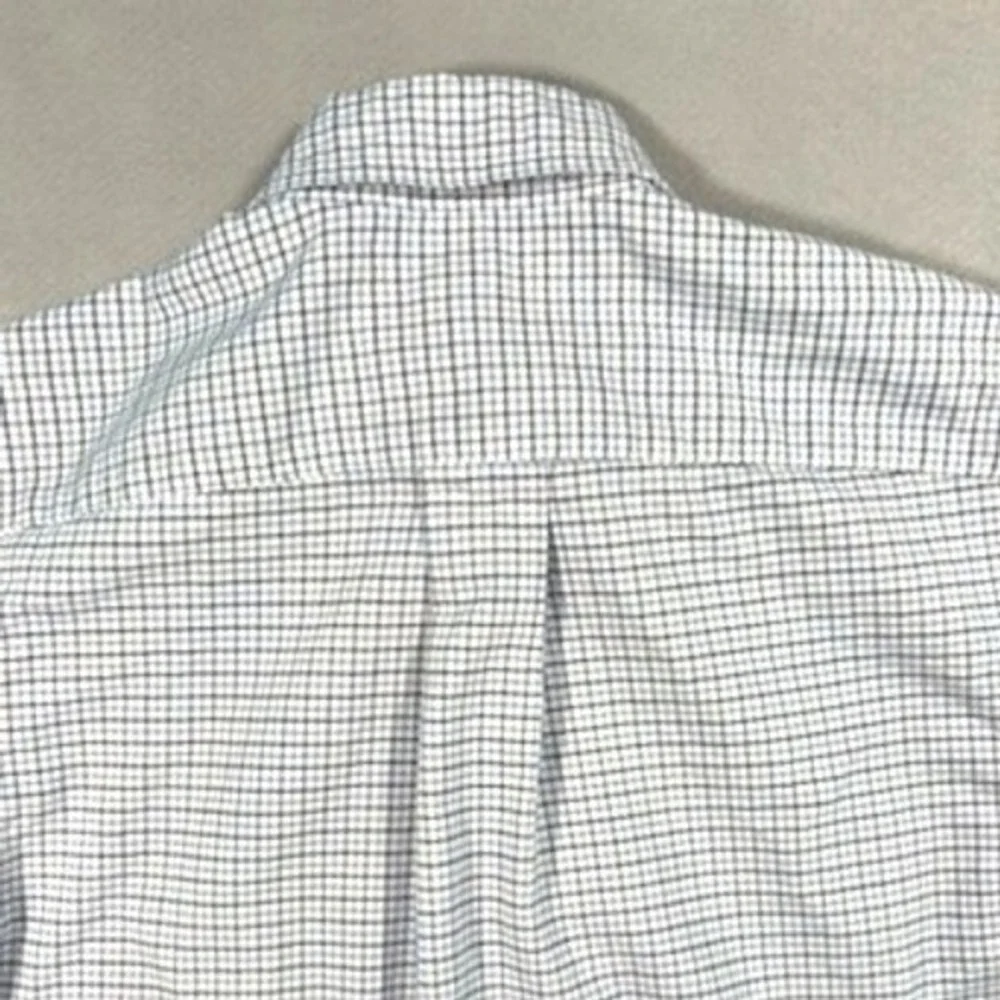 Ralph Lauren Boys Blue White Tattersall Check Button‎ Down Shirt Size M 10-12